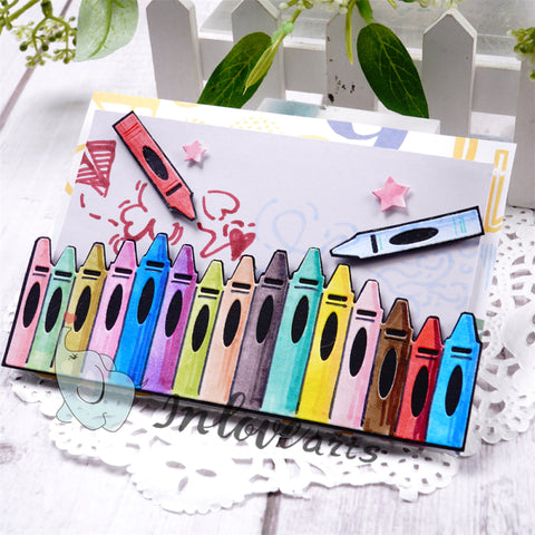 Inlovearts Crayon Border Cutting Dies