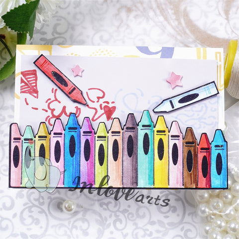 Inlovearts Crayon Border Cutting Dies