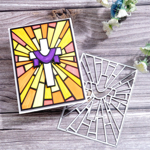 Inlovearts Cross and Laser Line Background Board Cutting Dies