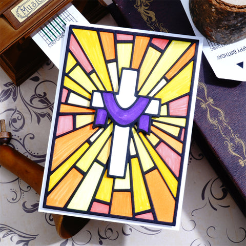 Inlovearts Cross and Laser Line Background Board Cutting Dies