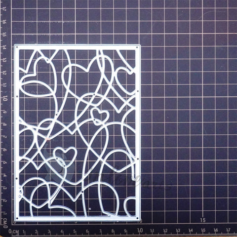 Inlovearts Crossed Heart Background Board Cutting Dies