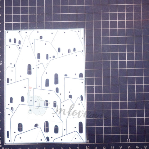 Inlovearts Crowded Houses Background Board Cutting Dies