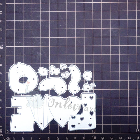 Inlovearts Cute Bear and "Love" Word Cutting Dies