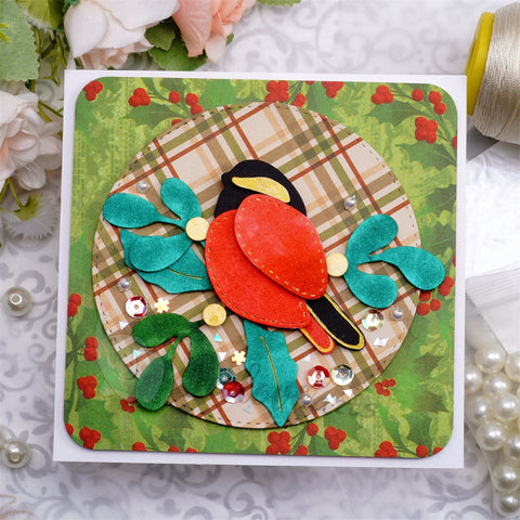 Inlovearts Cute Bird Round Frame Cutting Dies