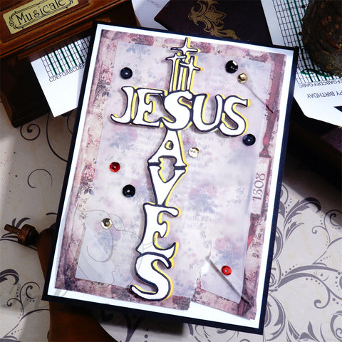 Inlovearts Cute Jesus Cross Word Cutting Dies