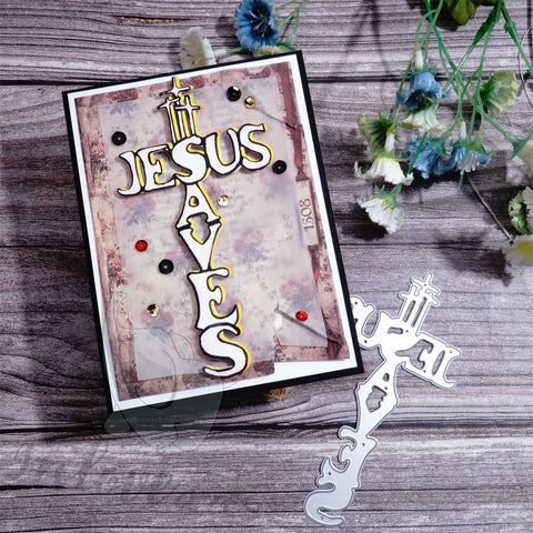 Inlovearts Cute Jesus Cross Word Cutting Dies