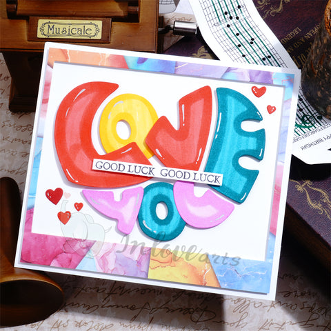 Inlovearts Cute "LOVE YOU" Word Cutting Dies