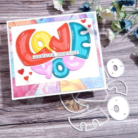 Inlovearts Cute "LOVE YOU" Word Cutting Dies