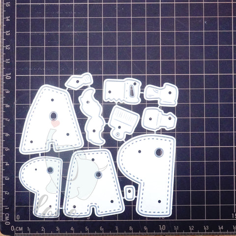 Inlovearts Cute "PAPA" Word Cutting Dies