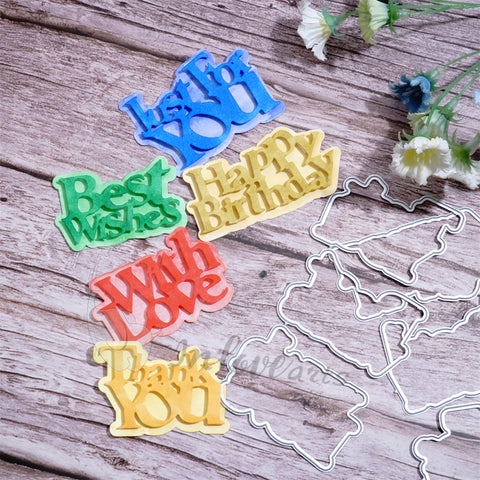Inlovearts Daily Life Phrases Cutting Dies