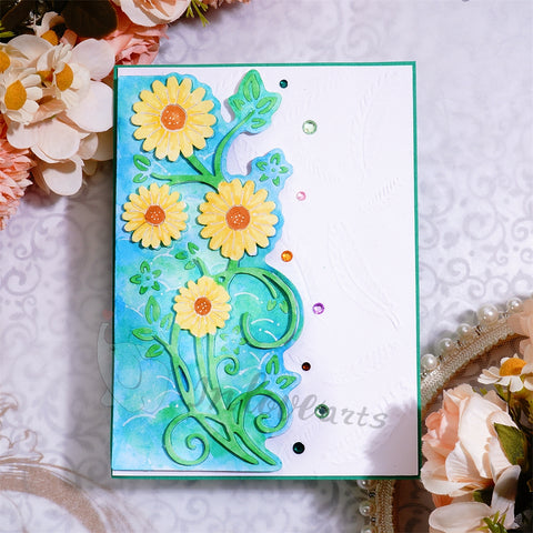Inlovearts Daisy Flower Border Cutting Dies