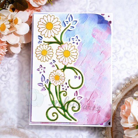 Inlovearts Daisy Flower Border Cutting Dies