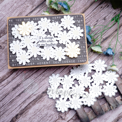 Inlovearts Daisy Flower Cluster Cutting Dies