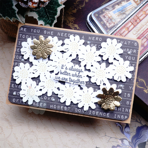 Inlovearts Daisy Flower Cluster Cutting Dies