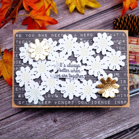 Inlovearts Daisy Flower Cluster Cutting Dies