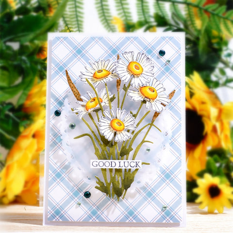 Inlovearts Daisy Flowers Bouquet Cutting Dies