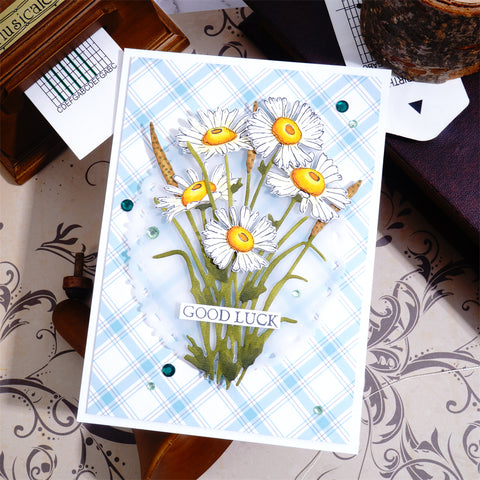 Inlovearts Daisy Flowers Bouquet Cutting Dies