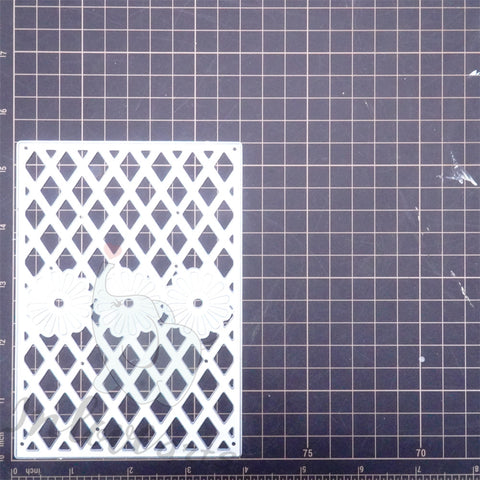 Inlovearts Daisy Grid Pattern Background Board Cutting Dies