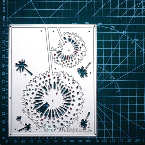 Inlovearts Dandelion Background Board Cutting Dies