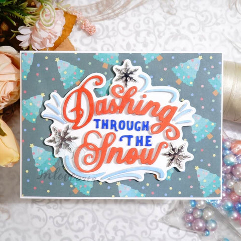 Inlovearts Dashing through the Snow Cutting Dies
