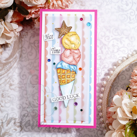 Inlovearts Delicious Ice Cream Cone Cutting Dies