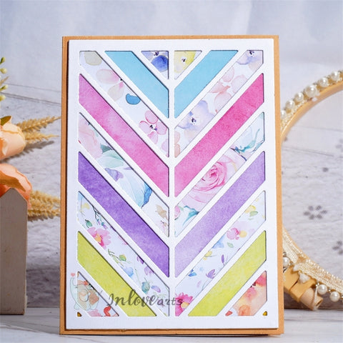 Inlovearts Diagonal Stripe Background Board Cutting Dies