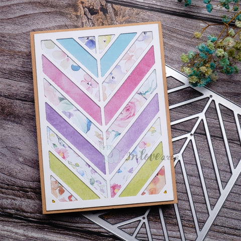 Inlovearts Diagonal Stripe Background Board Cutting Dies