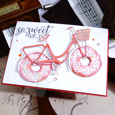 Inlovearts Donut Bike Cutting Dies