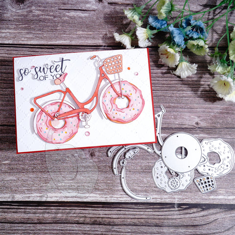 Inlovearts Donut Bike Cutting Dies