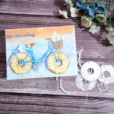 Inlovearts Donut Bike Cutting Dies