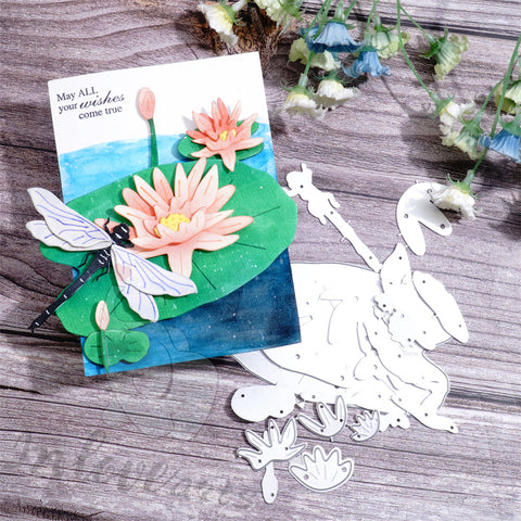 Inlovearts Dragonfly and Lotus Cutting Dies