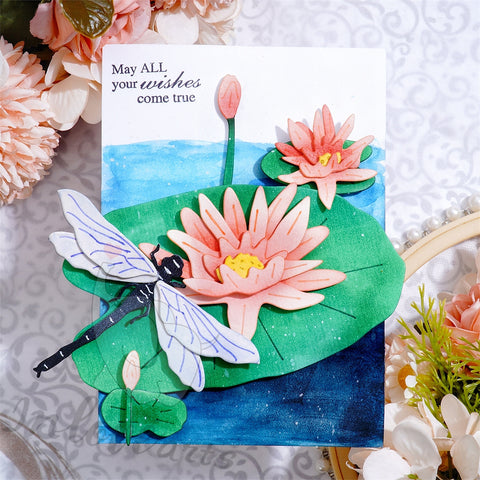 Inlovearts Dragonfly and Lotus Cutting Dies