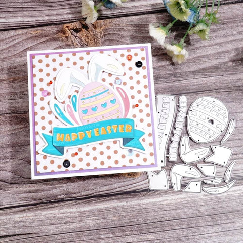Inlovearts Easter Egg and Word Flag Cutting Dies