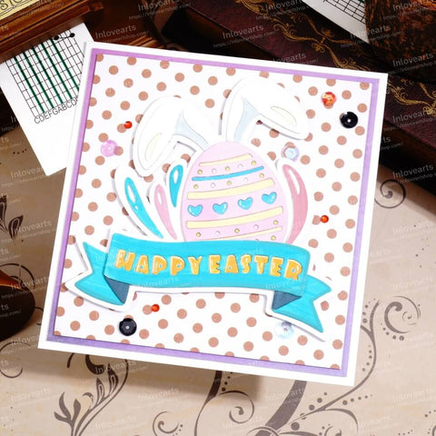 Inlovearts Easter Egg and Word Flag Cutting Dies