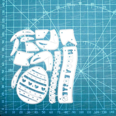 Inlovearts Easter Egg and Word Flag Cutting Dies