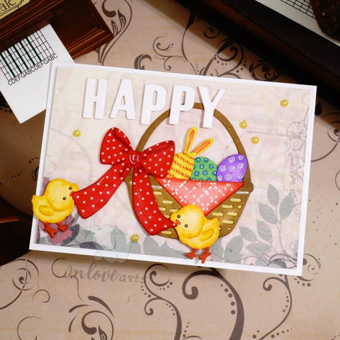 Inlovearts Egg Basket and Chicks Cutting Dies