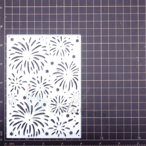 Inlovearts Firework Background Board Cutting Dies