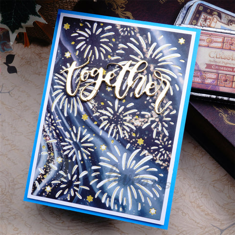Inlovearts Firework Background Board Cutting Dies