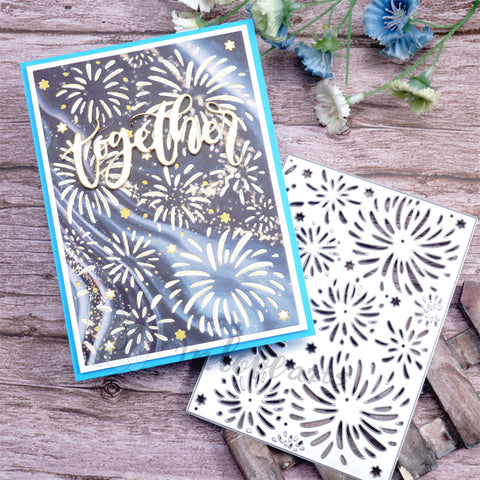 Inlovearts Firework Background Board Cutting Dies