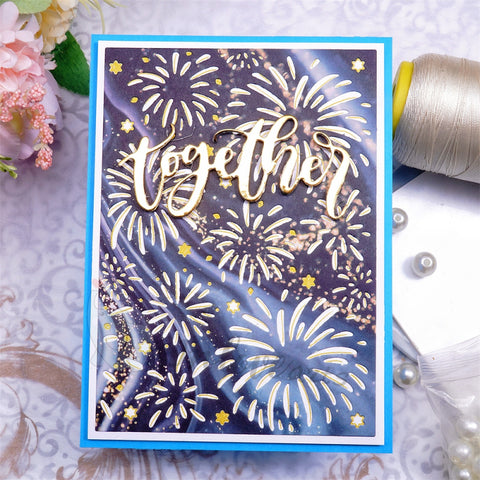 Inlovearts Firework Background Board Cutting Dies