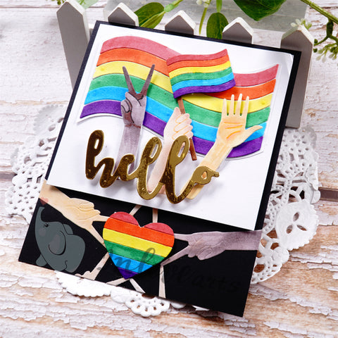 Inlovearts Flag and Hands Cutting Dies