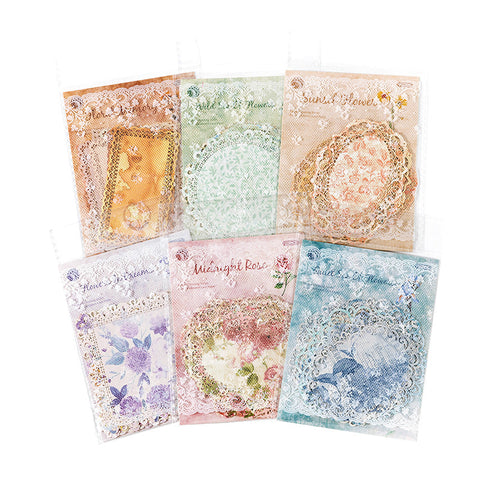Inlovearts Floral Lace Paper-6 Styles