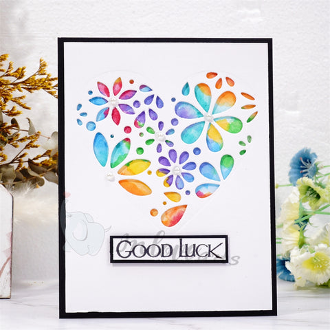 Inlovearts Floral Pattern Heart Cutting Dies
