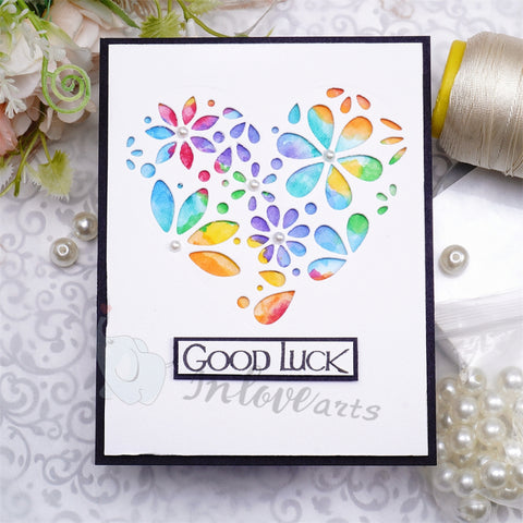 Inlovearts Floral Pattern Heart Cutting Dies