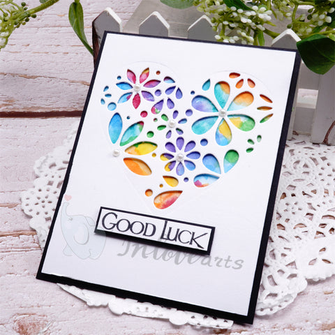 Inlovearts Floral Pattern Heart Cutting Dies