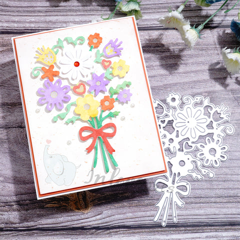 Inlovearts Flower Bouquet Cutting Dies