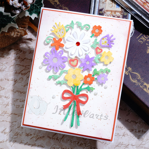 Inlovearts Flower Bouquet Cutting Dies