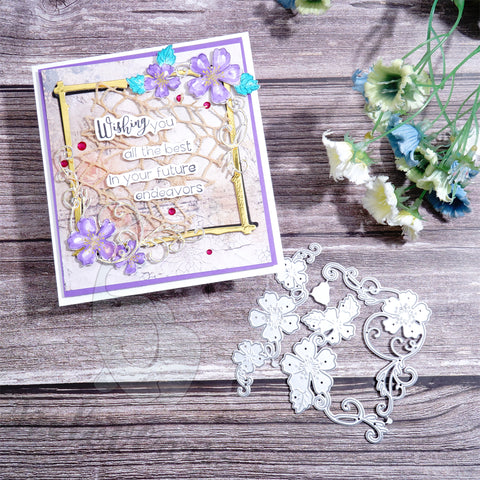 Inlovearts Flower Corner Border Cutting Dies