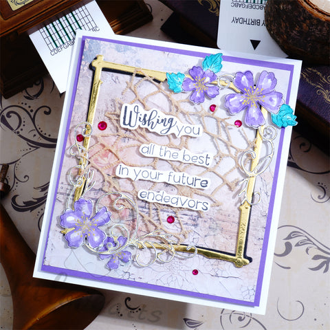 Inlovearts Flower Corner Border Cutting Dies
