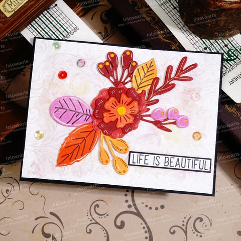Inlovearts Flower Leaf and Berry Cutting Dies